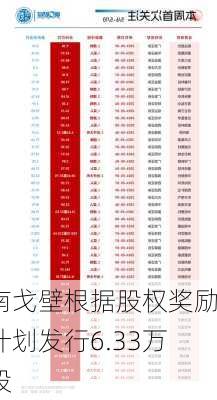 南戈壁根据股权奖励计划发行6.33万股