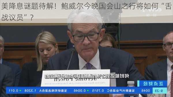 美降息谜题待解！鲍威尔今晚国会山之行将如何“舌战议员”？