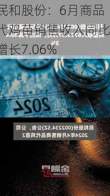 民和股份：6月商品代鸡苗销售收入同比增长7.06%