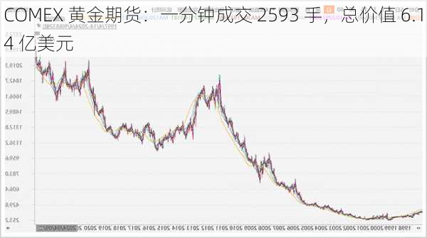 COMEX 黄金期货：一分钟成交 2593 手，总价值 6.14 亿美元