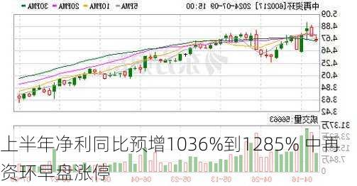 上半年净利同比预增1036%到1285% 中再资环早盘涨停