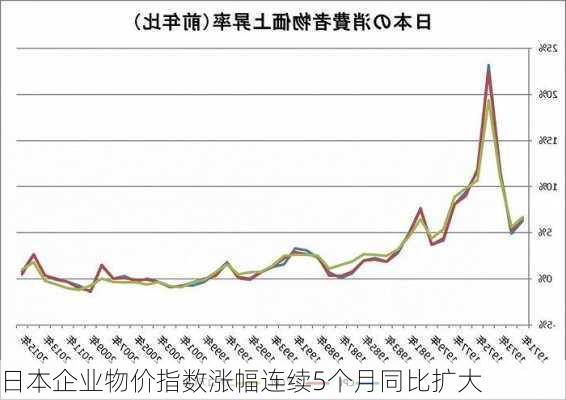 日本企业物价指数涨幅连续5个月同比扩大