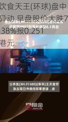 饮食天王(环球)盘中异动 早盘股价大跌7.38%报0.251港元