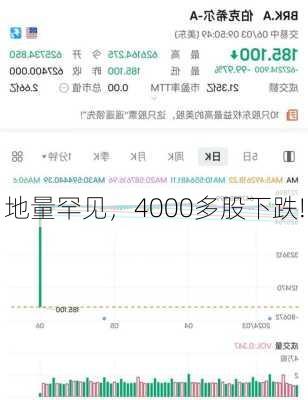 地量罕见，4000多股下跌!