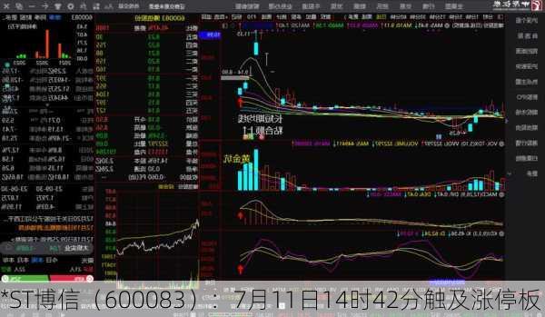 *ST博信（600083）：7月11日14时42分触及涨停板