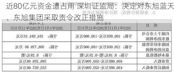 近80亿元资金遭占用 深圳证监局：决定对东旭蓝天、东旭集团采取责令改正措施