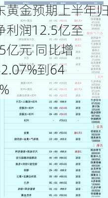 山东黄金预期上半年归母净利润12.5亿至14.5亿元 同比增加42.07%到64.81%