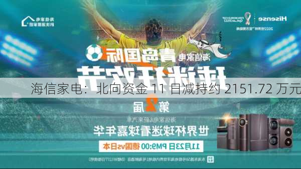 海信家电：北向资金 11 日减持约 2151.72 万元