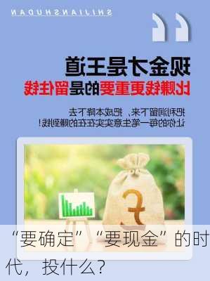 “要确定”“要现金”的时代，投什么？