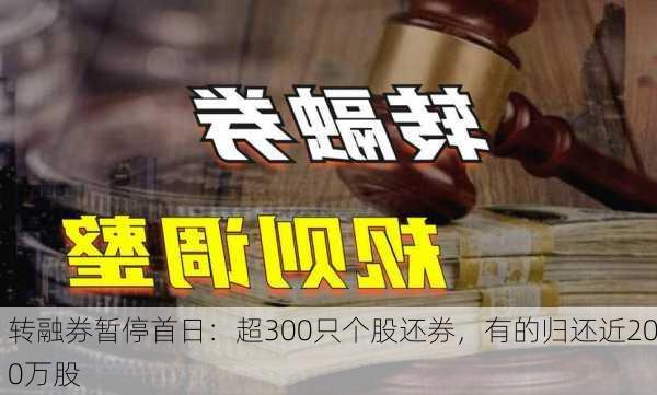 转融券暂停首日：超300只个股还券，有的归还近200万股