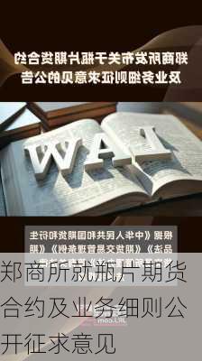 郑商所就瓶片期货合约及业务细则公开征求意见