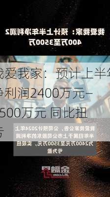 我爱我家：预计上半年净利润2400万元―3500万元 同比扭亏