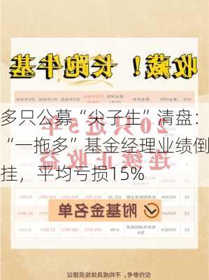 多只公募“尖子生”清盘：“一拖多”基金经理业绩倒挂，平均亏损15%