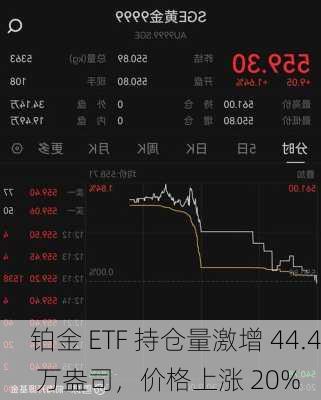 铂金 ETF 持仓量激增 44.4 万盎司，价格上涨 20%