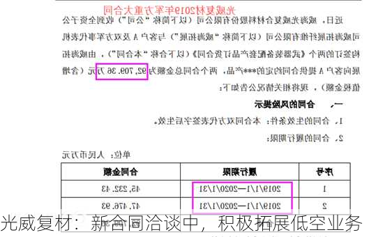 光威复材：新合同洽谈中，积极拓展低空业务