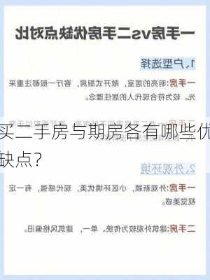 买二手房与期房各有哪些优缺点？