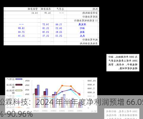 松霖科技：2024 年半年度净利润预增 66.05%-90.96%