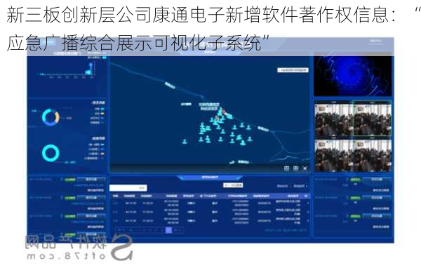 新三板创新层公司康通电子新增软件著作权信息：“应急广播综合展示可视化子系统”