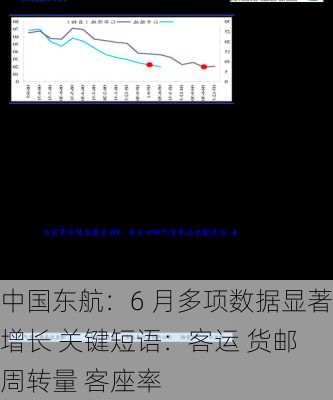 中国东航：6 月多项数据显著增长 关键短语：客运 货邮 周转量 客座率