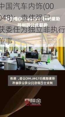 中国汽车内饰(00048)：袁伟强已获委任为独立非执行董事