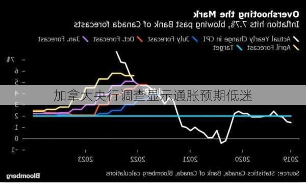 加拿大央行调查显示通胀预期低迷