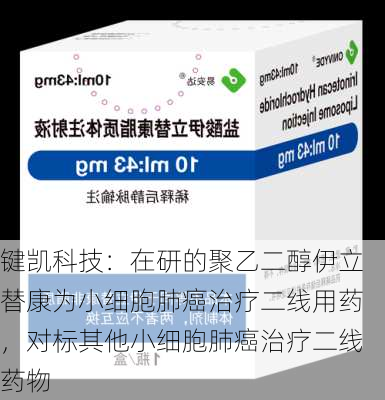 键凯科技：在研的聚乙二醇伊立替康为小细胞肺癌治疗二线用药，对标其他小细胞肺癌治疗二线药物