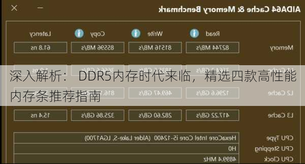 深入解析： DDR5内存时代来临，精选四款高性能内存条推荐指南