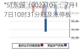 *ST东园（002310）：7月17日10时31分触及涨停板