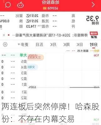 两连板后突然停牌！哈森股份：不存在内幕交易