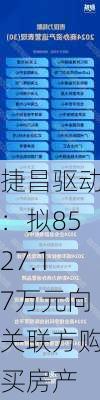 捷昌驱动：拟8527.17万元向关联方购买房产