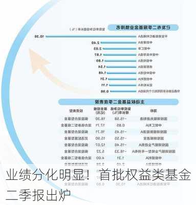 业绩分化明显！首批权益类基金二季报出炉