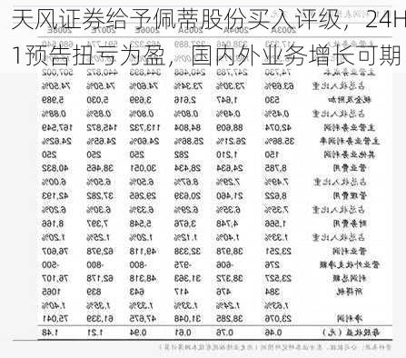 天风证券给予佩蒂股份买入评级，24H1预告扭亏为盈，国内外业务增长可期