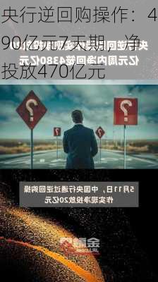 央行逆回购操作：490亿元7天期，净投放470亿元