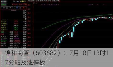 锦和商管（603682）：7月18日13时17分触及涨停板