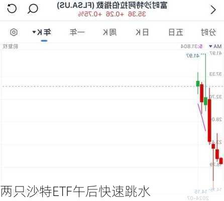 两只沙特ETF午后快速跳水