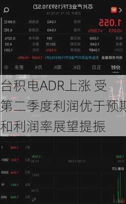 台积电ADR上涨 受第二季度利润优于预期和利润率展望提振