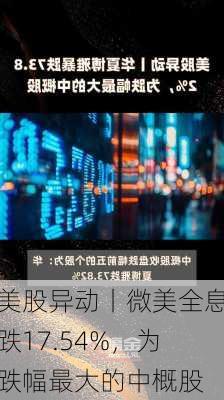 美股异动丨微美全息跌17.54%，为跌幅最大的中概股