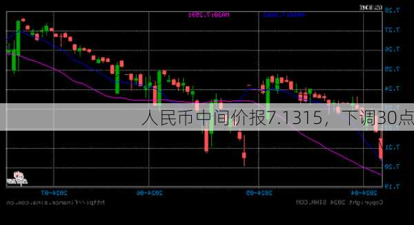 人民币中间价报7.1315，下调30点