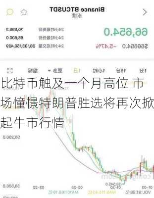 比特币触及一个月高位 市场憧憬特朗普胜选将再次掀起牛市行情