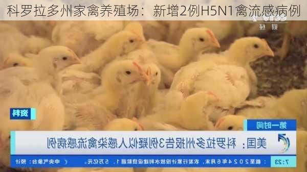 科罗拉多州家禽养殖场：新增2例H5N1禽流感病例