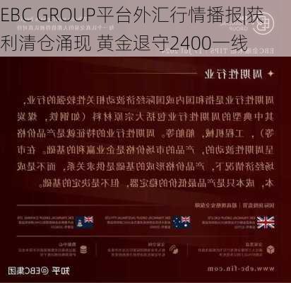 EBC GROUP平台外汇行情播报|获利清仓涌现 黄金退守2400一线