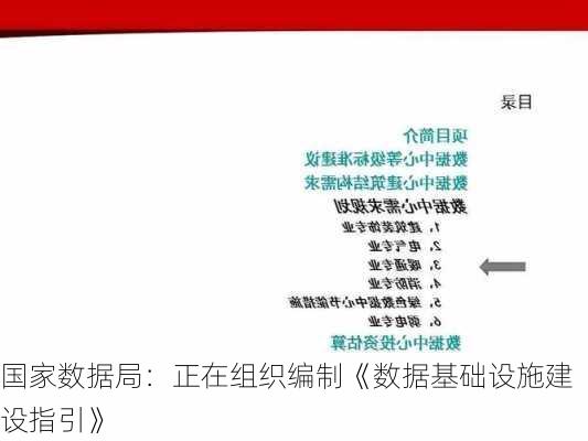 国家数据局：正在组织编制《数据基础设施建设指引》