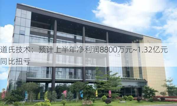 道氏技术：预计上半年净利润8800万元~1.32亿元 同比扭亏