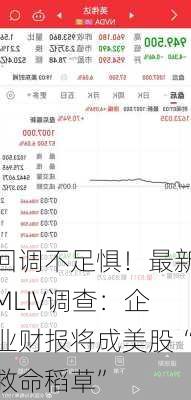 回调不足惧！最新MLIV调查：企业财报将成美股“救命稻草”