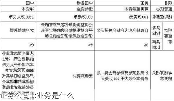 证券公司ib业务是什么