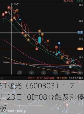 ST曙光（600303）：7月23日10时08分触及涨停板