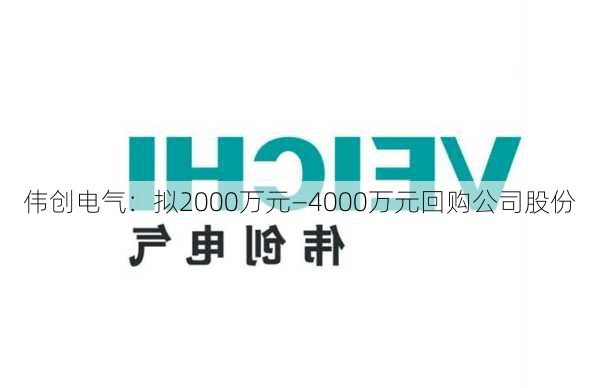 伟创电气：拟2000万元—4000万元回购公司股份