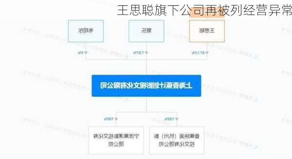 王思聪旗下公司再被列经营异常