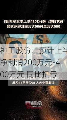 神工股份：预计上半年净利润200万元-400万元 同比扭亏