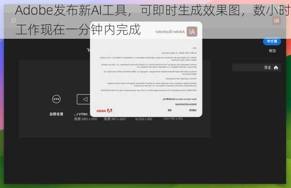 Adobe发布新AI工具，可即时生成效果图，数小时工作现在一分钟内完成